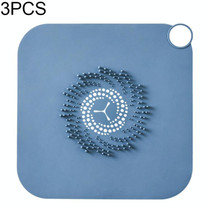3 PCS Household Sewer Deodorant Cover Sealing Plug Silicone Toilet Floor Drain Deodorant(Blue)