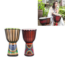 Engraved African Drum Children Kindergarten Percussion Instruments Sheepskin Tambourine, Random Delivery, Size:Big 8 In