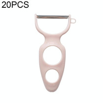 20 PCS Creative Stainless Steel Scraping Peeling Multi-function Vegetable and Fruit Peeler(Pink)