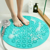 Bathroom Anti-slip Round Mat Suction Cup Massage Foot Pad(Green)