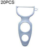 20 PCS Creative Stainless Steel Scraping Peeling Multi-function Vegetable and Fruit Peeler(Blue)