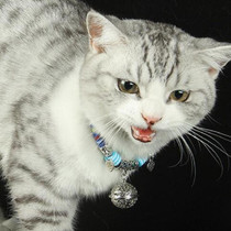 5 PCS Cat Bell Collar Handmade Cat Dog National Style Necklace, Size:Larege 30+7cm(Blue)