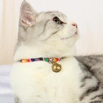 5 PCS Cat Bell Collar Handmade Dog Cat Accessories Neck Collar, Size:Large 30+7cm(Colorful)