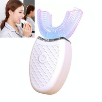 Lazy U-shaped Mouth Whitening Tooth Electric Toothbrush(White)