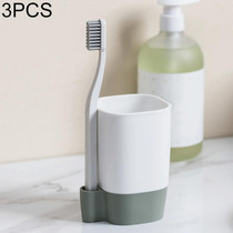3 PCS Own Toothbrush Holder Mouthwash Cup Anti-fall Elastic Brushing Cup(White)