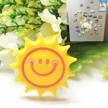 10 PCS Home Fridge Magnets Decorative Message Stickers Children Whiteboard Stickers(Yellow Sun)