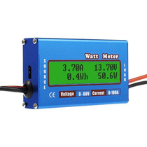 Airplane Model 0-100A 0-60V Continuous Current 50A High Precision Wattmeter