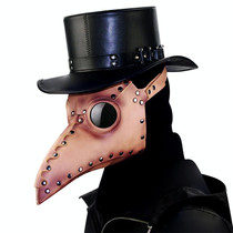 HG65005 Halloween Dress Up Props Rivets Beak Shape Mask(Brown)