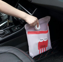 15 PCS Creative Cute Car Garbage Bag Paste-type Cleaning Bag for Car Interior(Pink)