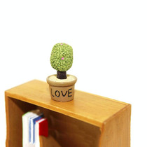 10 PCS Mini Cute Potted Artificial Plant Flower Miniature Doll House Decoration Accessories(Love)