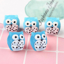 10 PCS Owl Mini Micro Landscape Decoration Resin Crafts DIY Landscape Ornaments(Lake Blue)