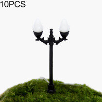 10 PCS Moss Micro Llandscape Decoration Succulent Ecological Bottle Bonsai Pot Model Lamp Ornament(Double Lights up White Head)