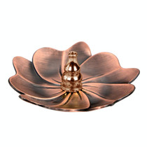 Household Bedroom Alloy sandalwood Furnace Creative Antique Line Incense Burner Incense Holder, Style:Gourd(Red Copper)