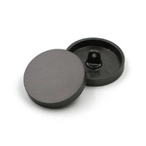 Sand Gun Black 100 PCS Flat Metal Button Clothing Accessories, Diameter:15mm