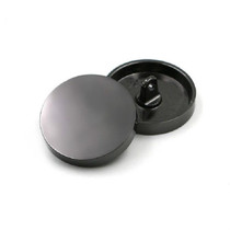 Gun Black 100 PCS Flat Metal Button Clothing Accessories, Diameter:28mm