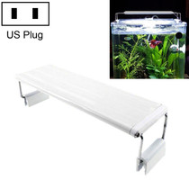 XY-40 Double Rows Aquarium Glass Fish Tank LED Aquatic Bracket Lamp, US Plug(White)