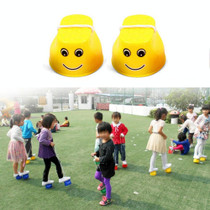 1 Pair Outdoor Plastic Balance Training Jumping Stilts Shoes for Children Walker Toy, Random Color Delivery