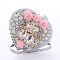 Hand-made DIY Creative Mirror Heart-shaped Double-side Makeup Mirror