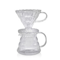 Heat-resistant Hand-made Coffee Glass Pot Cloud Coffee Sharing Pot, Specification:350ml Integrated Glass Filter Cup