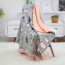 Cotton Cartoon Baby Comforting Quilt Washable Trolley Cover Blanket(Magic Elf)