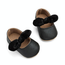 Baby Girl Toddler Shoes Newborn Soft Cloth Shoes Princess Shoes Flat Shoes, Size:13(Black)