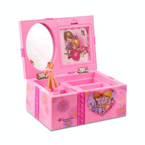 Girly Heart Dancing Girl Jewelry Storage Music Box, Style:Love(Pink)