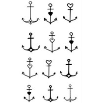 10 PCS Classic Black  Waterproof Temporary Tattoo Sticker(HC277)