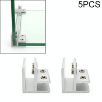 5 PCS Aluminum Alloy Glass Combination Clamp Cabinet Partition Fixing Clip, 90 degrees Cliped 8-10mm