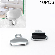 10 PCS Oval Glass Mirror Holder Buckle Fixing Accessories with Screw & Rubber Plug