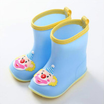 Rubber Children Cartoon Rainshoes Candy Color Rain Boots, Size: Inner Length 15.5cm(Blue Clown)