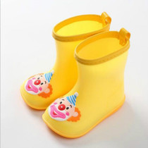 Rubber Children Cartoon Rainshoes Candy Color Rain Boots, Size: Inner Length 15.5cm(Yellow Clown)