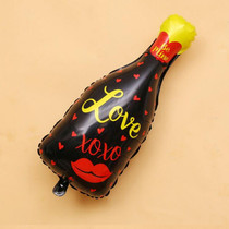 2 PCS Birthday Party Celebration Decoration Wine Bottle Wine Glass Foil Balloon, Specificate:LOVE Red Lip Bottle