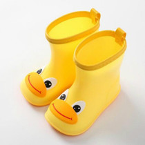 Rubber Children Cartoon Rainshoes Candy Color Rain Boots, Size: Inner Length 15.5cm(Yellow Bigmouth Duck)