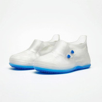 Low Toe Shoe Covers Men And Women Non-Slip Thick Bottom Flip Buckle Waterproof Rain Boots, Size: 44/45(Blue)