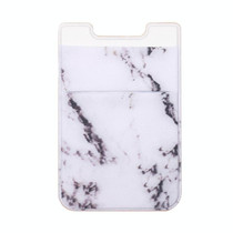 Marble Pattern Road Stretch Phone Back Plastic Card Holder Sticky Phone Clip(White)