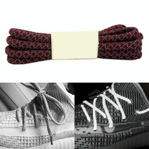 Reflective Shoe laces Round Sneakers ShoeLaces Kids Adult Outdoor Sports Shoelaces, Length:120cm(Dark Red)