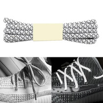 Reflective Shoe laces Round Sneakers ShoeLaces Kids Adult Outdoor Sports Shoelaces, Length:120cm(White)
