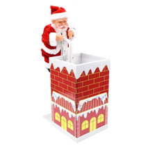 Climbing Wall Climbing Chimney Santa Doll with Music Electric Toy Christmas Gifts