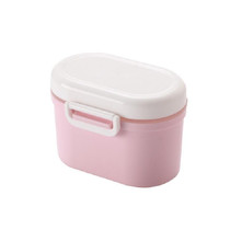 Baby Portable Milk Powder Box Food Container Storage Feeding Box Children Food PP Box, Size:Small12.5  9.5  9.5cm(Pink)