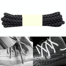 Reflective Shoe laces Round Sneakers ShoeLaces Kids Adult Outdoor Sports Shoelaces, Length:100cm(Black)