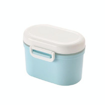 Baby Portable Milk Powder Box Food Container Storage Feeding Box Children Food PP Box, Size:Small12.5  9.5  9.5cm(Blue)