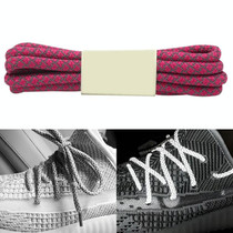 Reflective Shoe laces Round Sneakers ShoeLaces Kids Adult Outdoor Sports Shoelaces, Length:100cm(Rose Red)