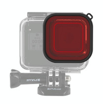 PULUZ Square Housing Diving Color Lens Filter for GoPro HERO8 Black(Red)