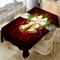 Household Rectangular Tablecloth Christmas Dining Coffee Table Cloth Decoration, Size:150x260cm(Christmas Bell)