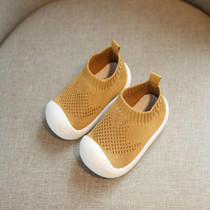 Infant Toddler Shoes Mesh Shoes Soft Bottom Non-slip, Size:18(Khaki)