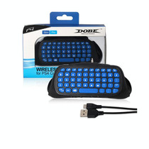 DOBE TP4-022 2.4G Wireless Controller Keyboard ABS Game Keyboard for PS4 / Slim(Blue)