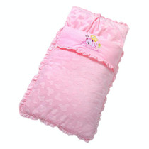 Autumn and Winter Models Thicken Baby Sleeping Bag Cartoon Embroidery Baby Stroller Accessories(Pink)