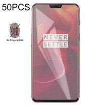 50 PCS Non-Full Matte Frosted Tempered Glass Film for OnePlus 6, No Retail Package