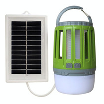 Solar Power Mosquito Killer Outdoor Hanging Camping Anti-insect Insect Killer, Color:Green + Solar Panel