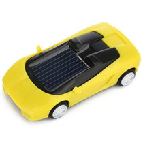 3PCS Solar Toys Car  Powered Mini Car Racer Toy For Kids(Yellow)